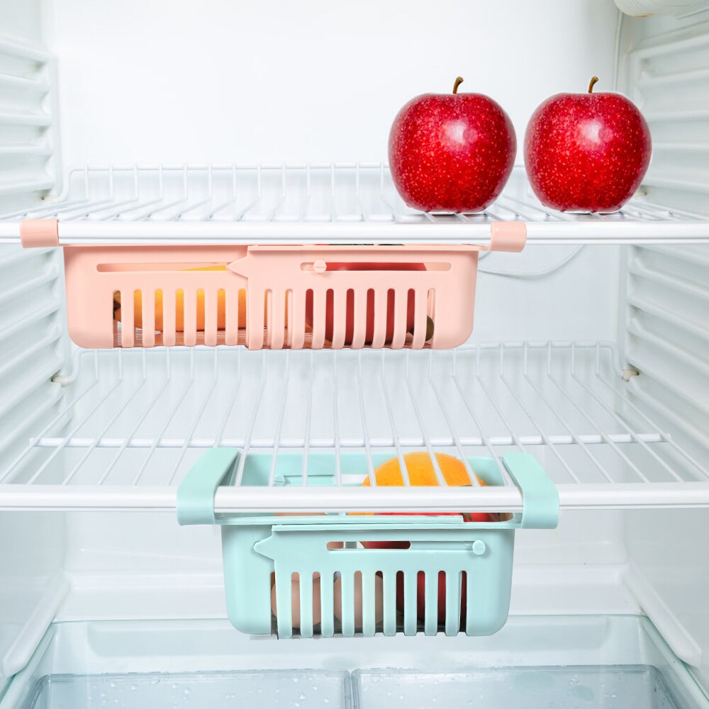 Fridge Drawer Organizer Set of 2 Kitchen Refrigerator Fridge Storage Box