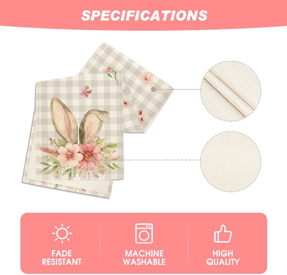 Buffalo Plaid Bunny Ears Table Runner 13x72” – Spring/Easter Indoor & Outdoor Decor