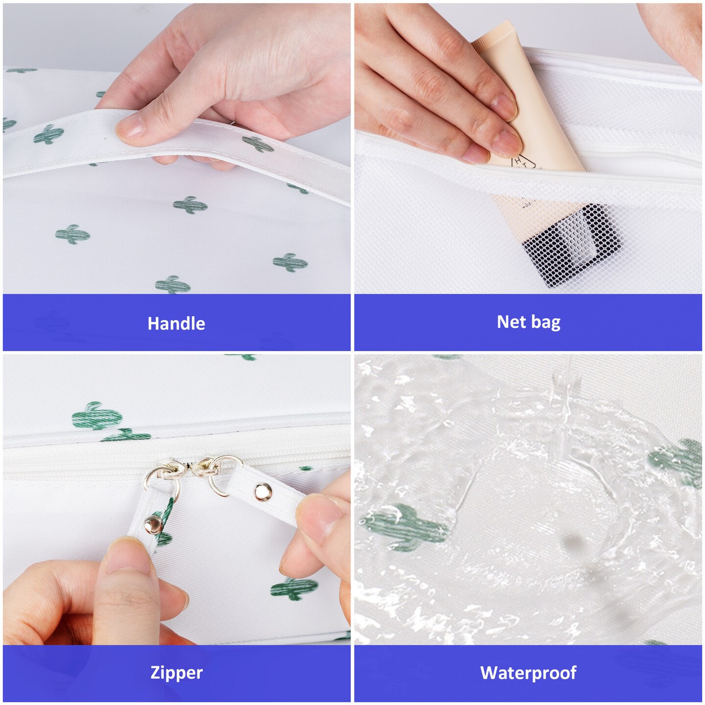 Travel Makeup Cosmetic Bag Portable Toiletry Bag Kit Waterproof Cosmetic Case