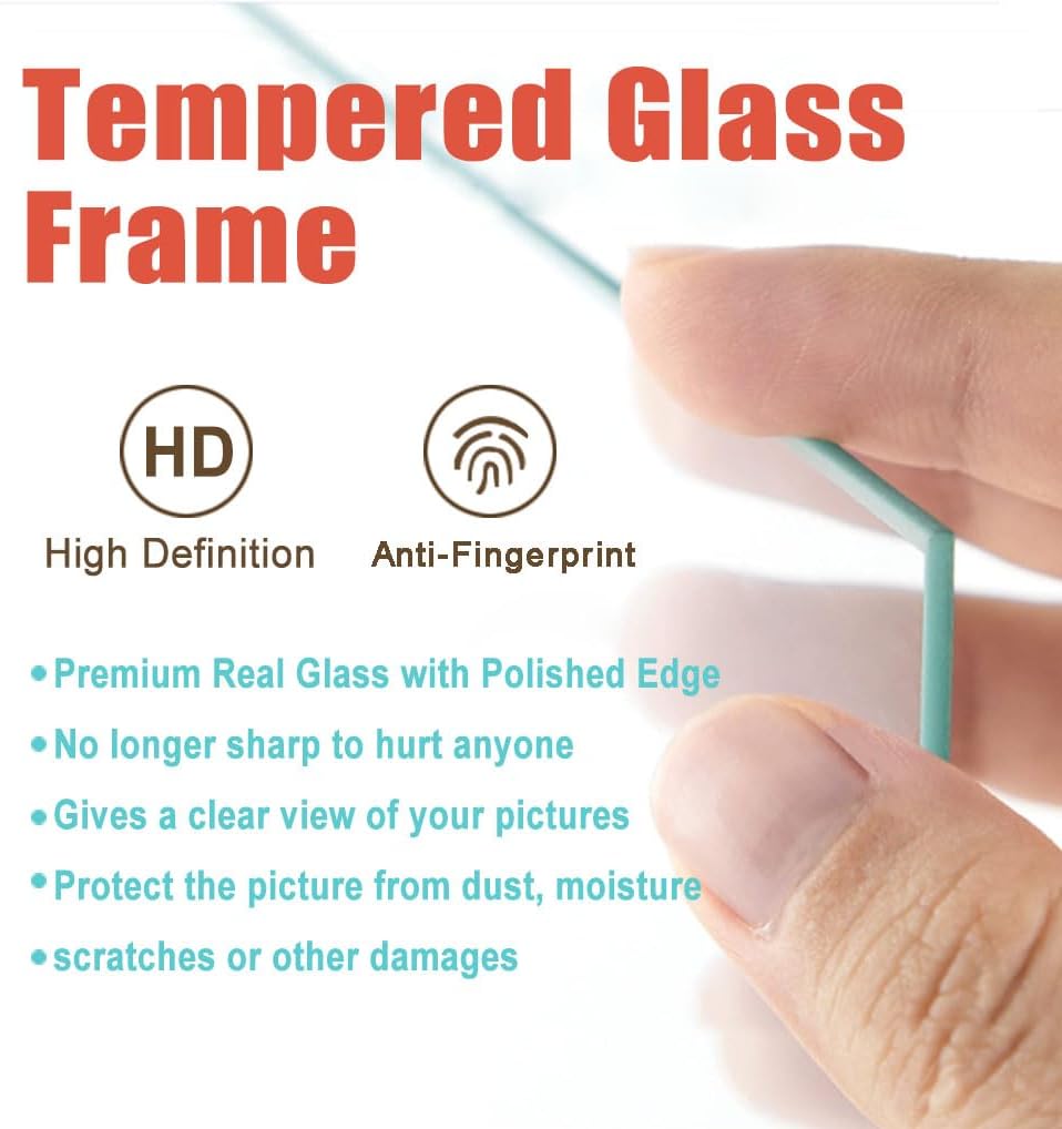 8 &#xD7; 10 wood grain picture frame HD glass 4 color picture frames a set of 4, display pictures 5 &#xD7; 7 cushion or 8 &#xD7; 10 modern style wood grain composite picture frame, the best gift for friends and relatives