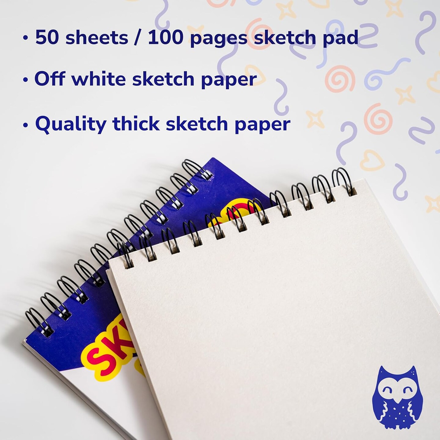 Sketch Pads for Kids, 6x9 inch, 100 Pages, 4 Pack Children Drawing Pads, Spiral Bound Sketch Books, Blank Art Pads for Drawing and Coloring, Doodle Paper Pads