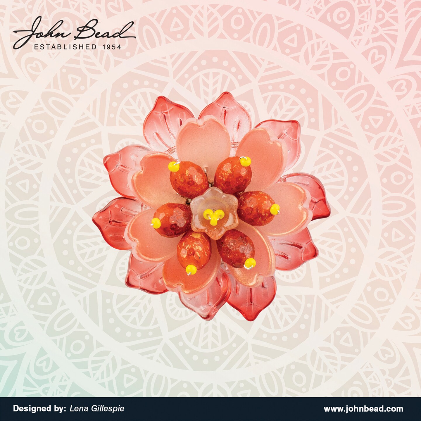 Crystal Lane DIY Glass Garden 7in Flower Petals Bead Strand