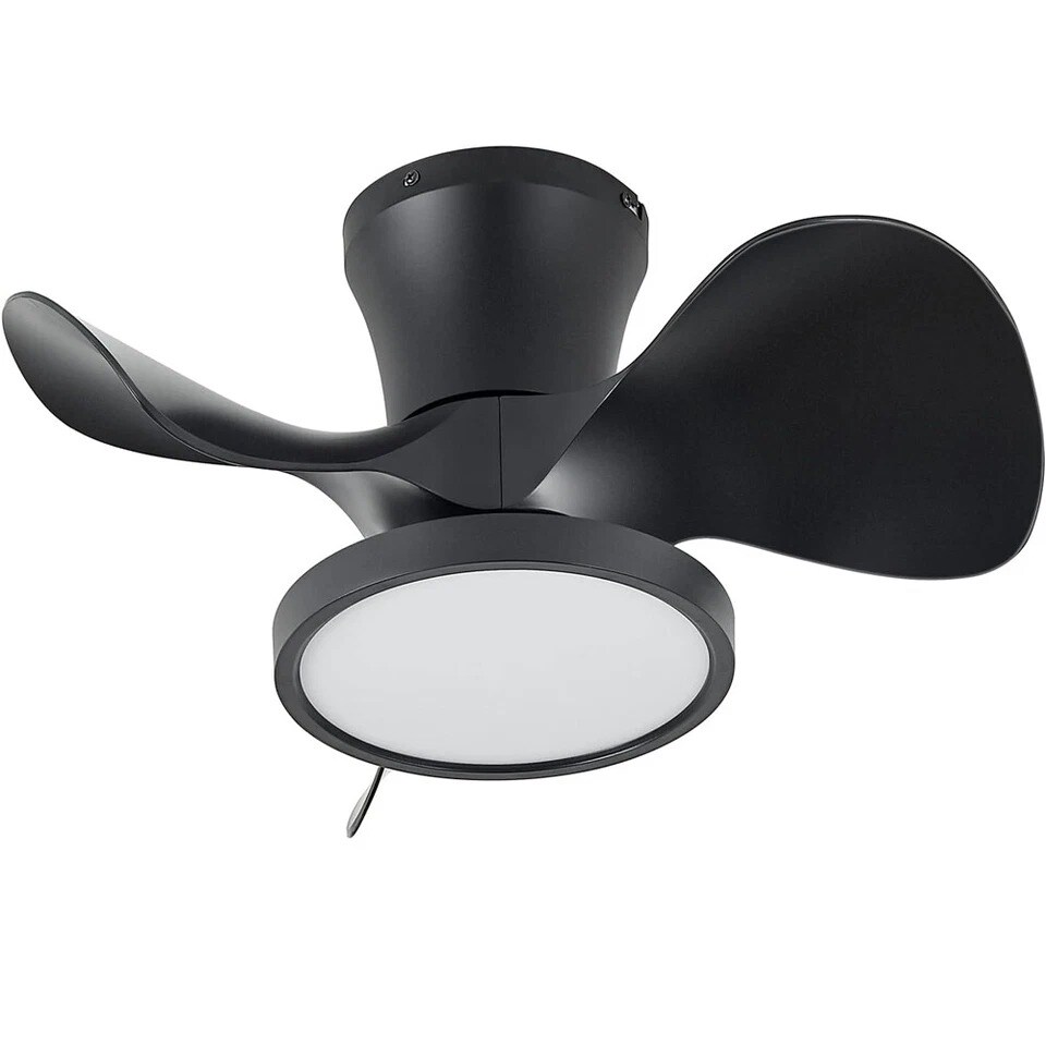 22” Ceiling Fan with LED Light, Large Air Volume, 6-Speed Remote Control – Modern Indoor Fan