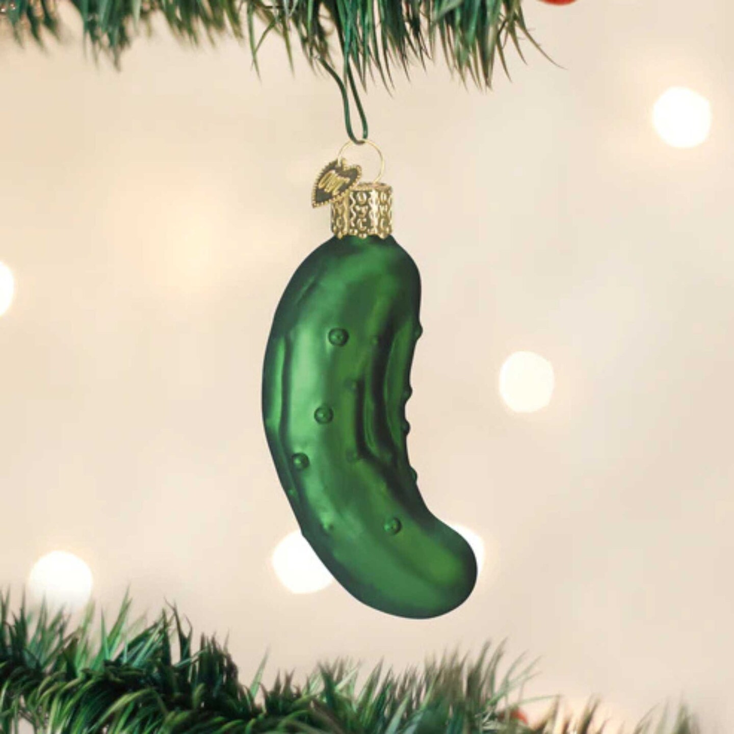 Old World Christmas 3.75 In Pickle Christmas Tree Ornament , Christmas Decor Owc Ornament Vegetable Fruit