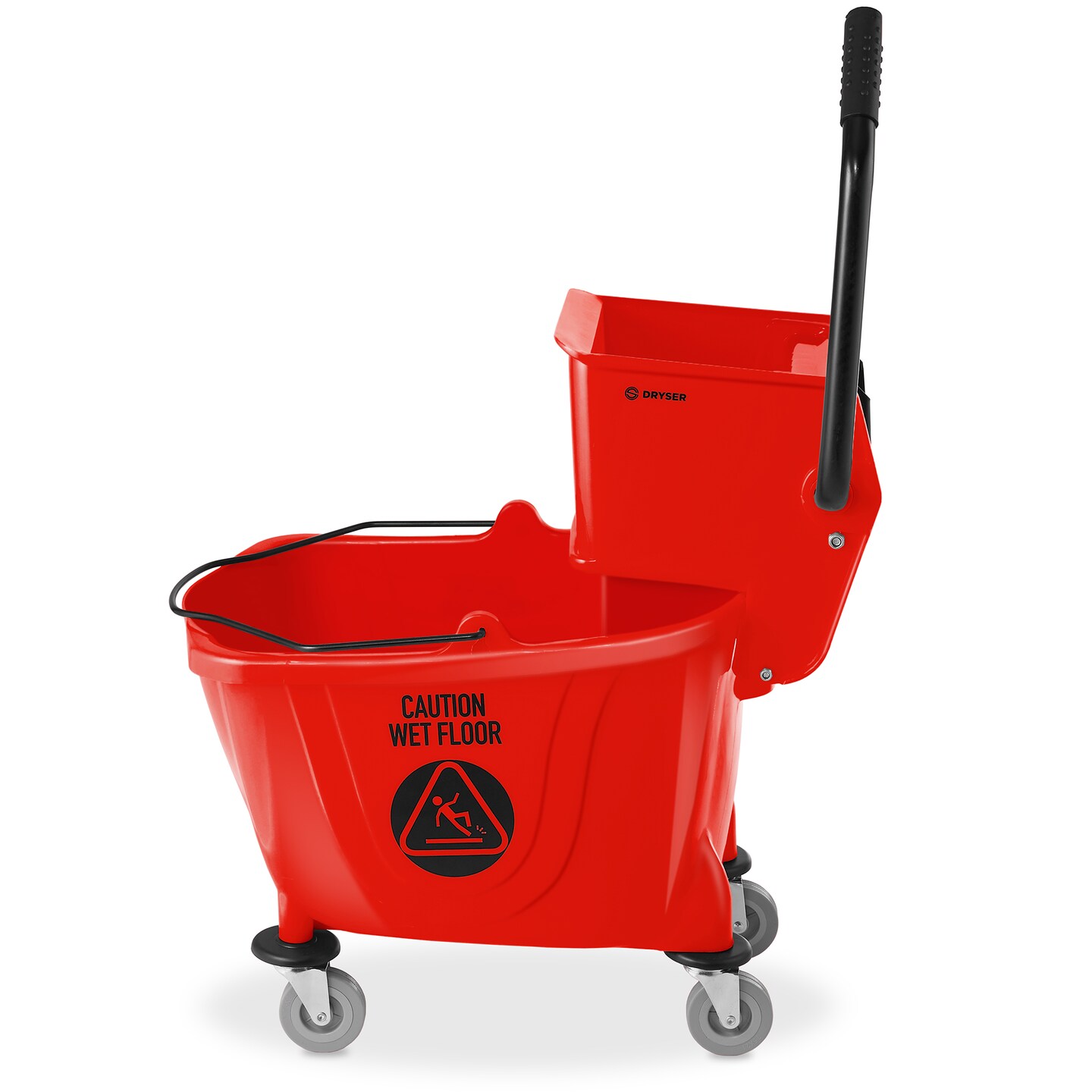Dryser Commercial Side Press Wringer Combo Mop Bucket, 33 Quart