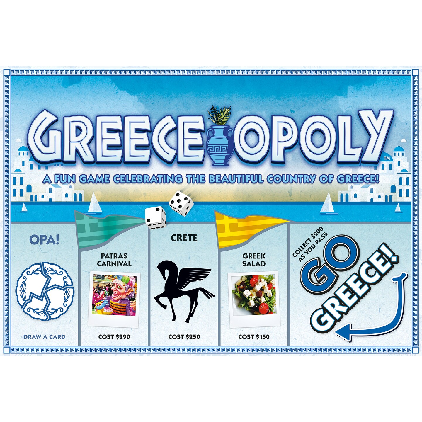 Late For The Sky: Greece-Opoly Monopoly Board Game