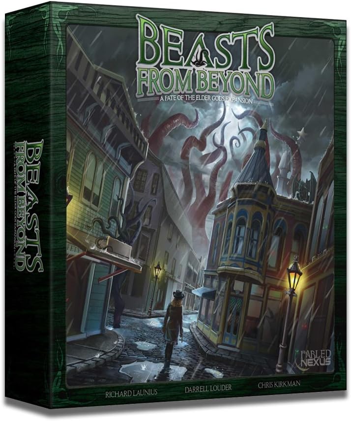 Fate of the Elder Gods: Beasts from Beyond Expansion -  Lovecraftian Lore Boardgame, Ages 13+, 1-4 Players, 30-120 Min