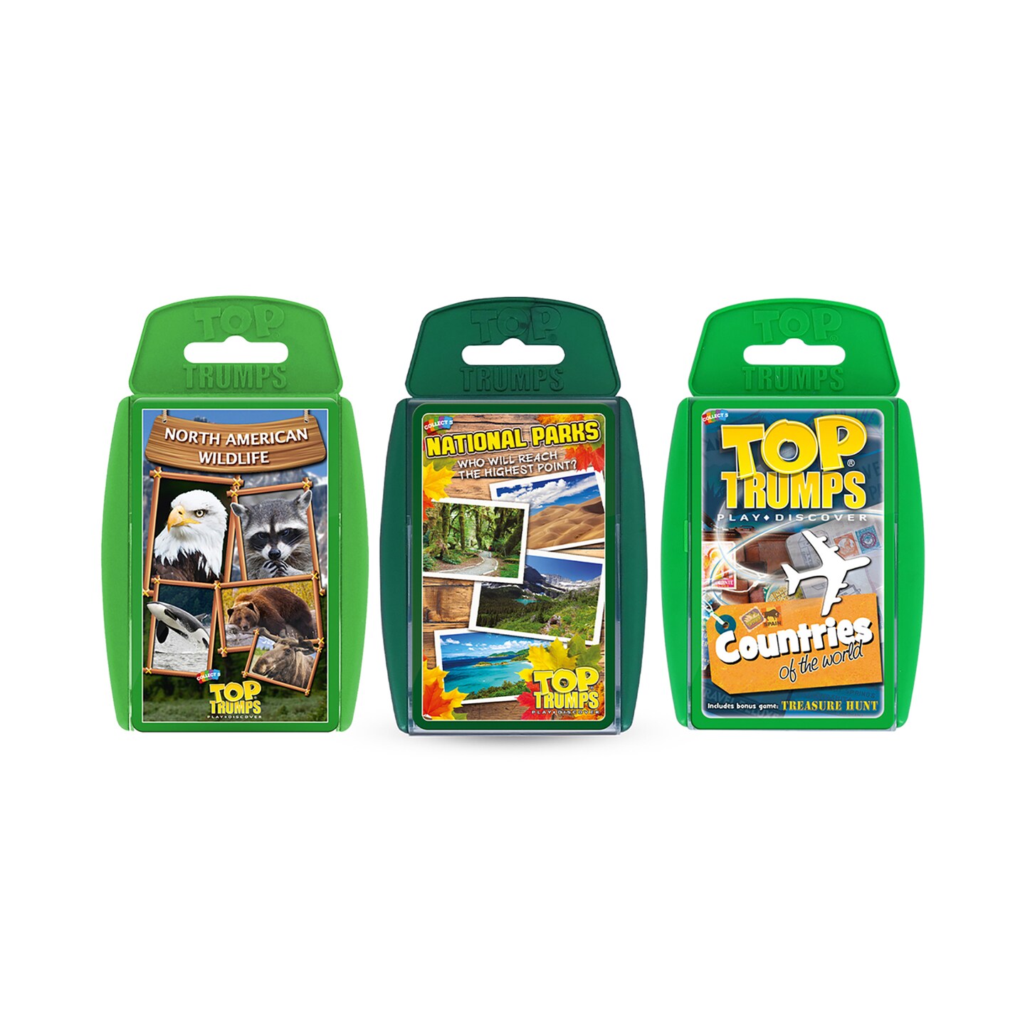 Top Trumps Bundle Card Game Bundle - The Great Outdoors (North American Wildlife, National Parks, Countries)
