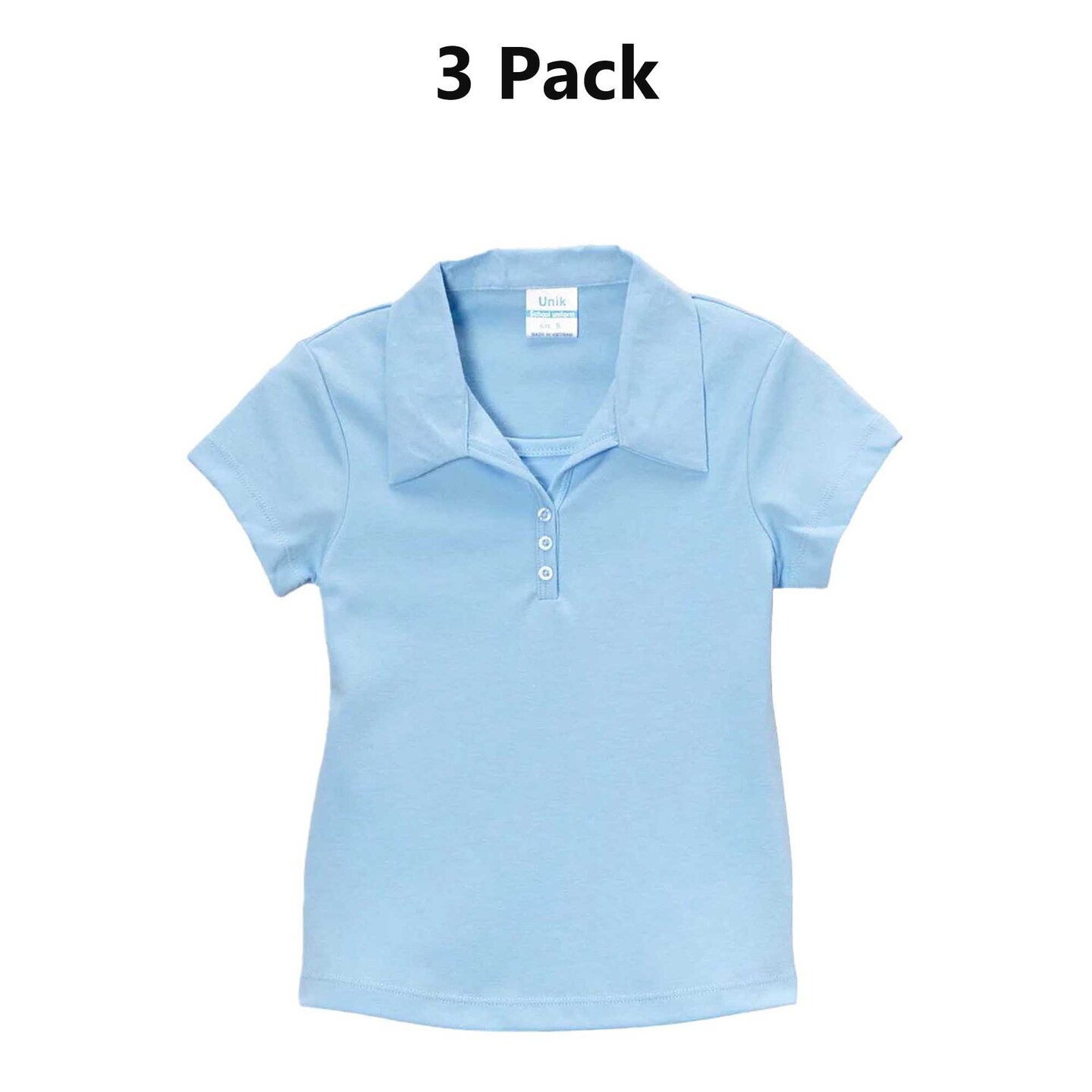 Girl&#x27;s Uniform Triple Button Shirt