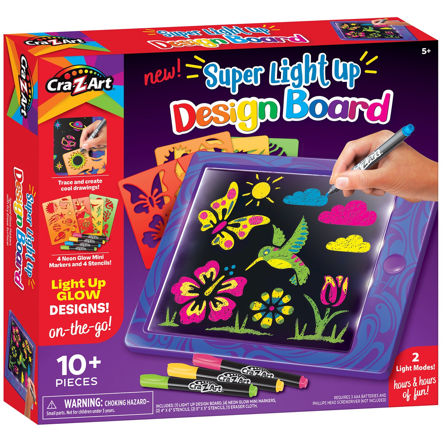 Cra-Z-Art: Super Light-Up Design Board Art Kit, 10 Pieces