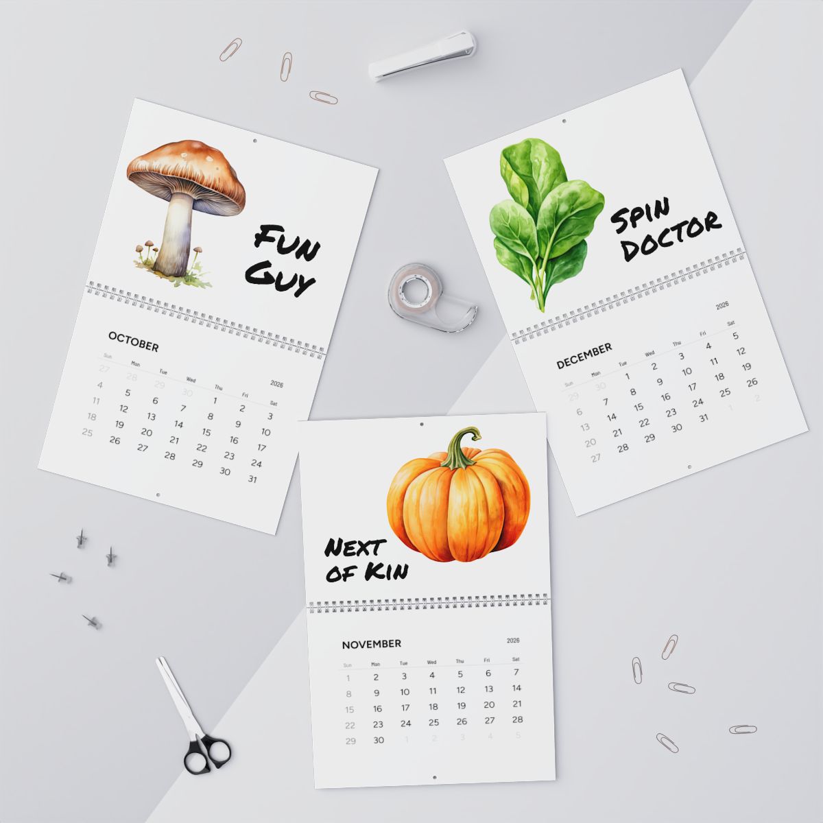 2026 Wall Calendar Veggie Lover Lovers We Got the Beet Colorful