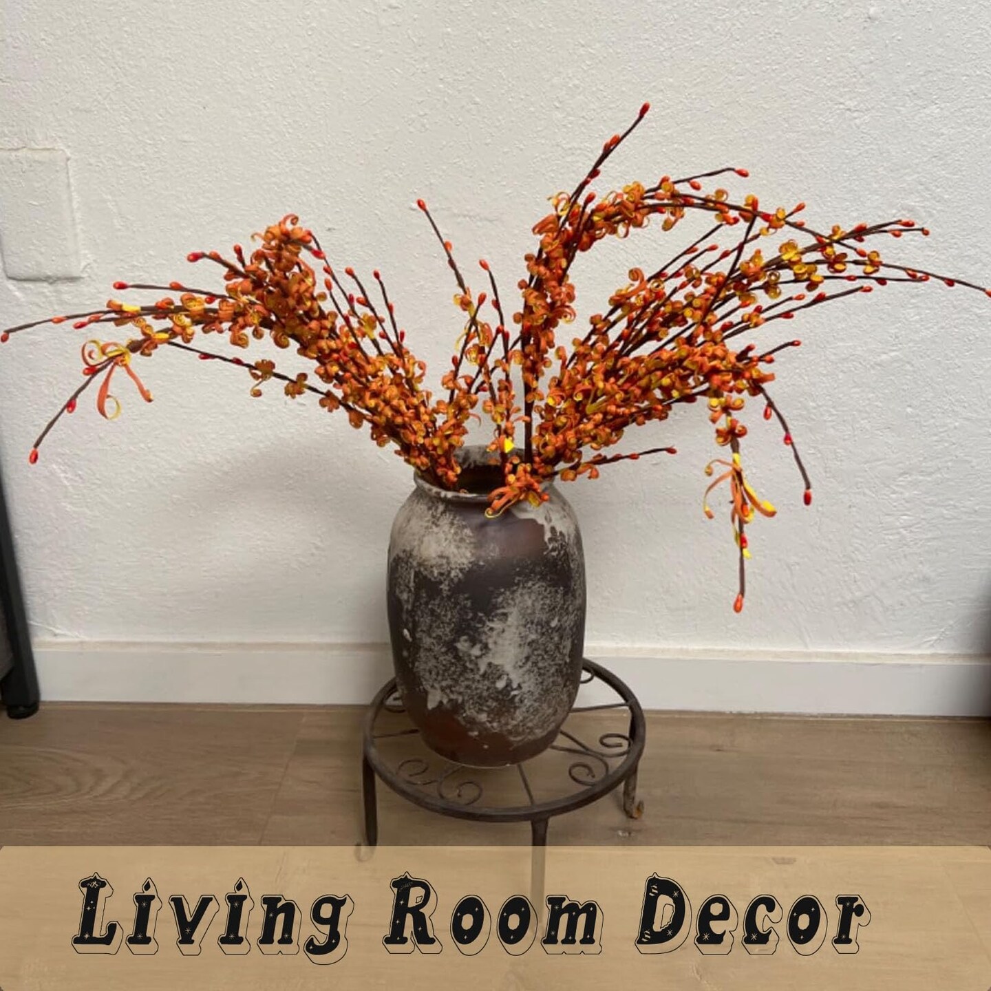 Wootkey 5 Pcs 29.5" Long Fake Fall Flowers Burnt Orange Jasmine Fall Floral Stems for Wedding Thanksgiving Bouquets Dried Autumn Orange Fake Flowers for Vases Home Parties Thanksgiving Decor