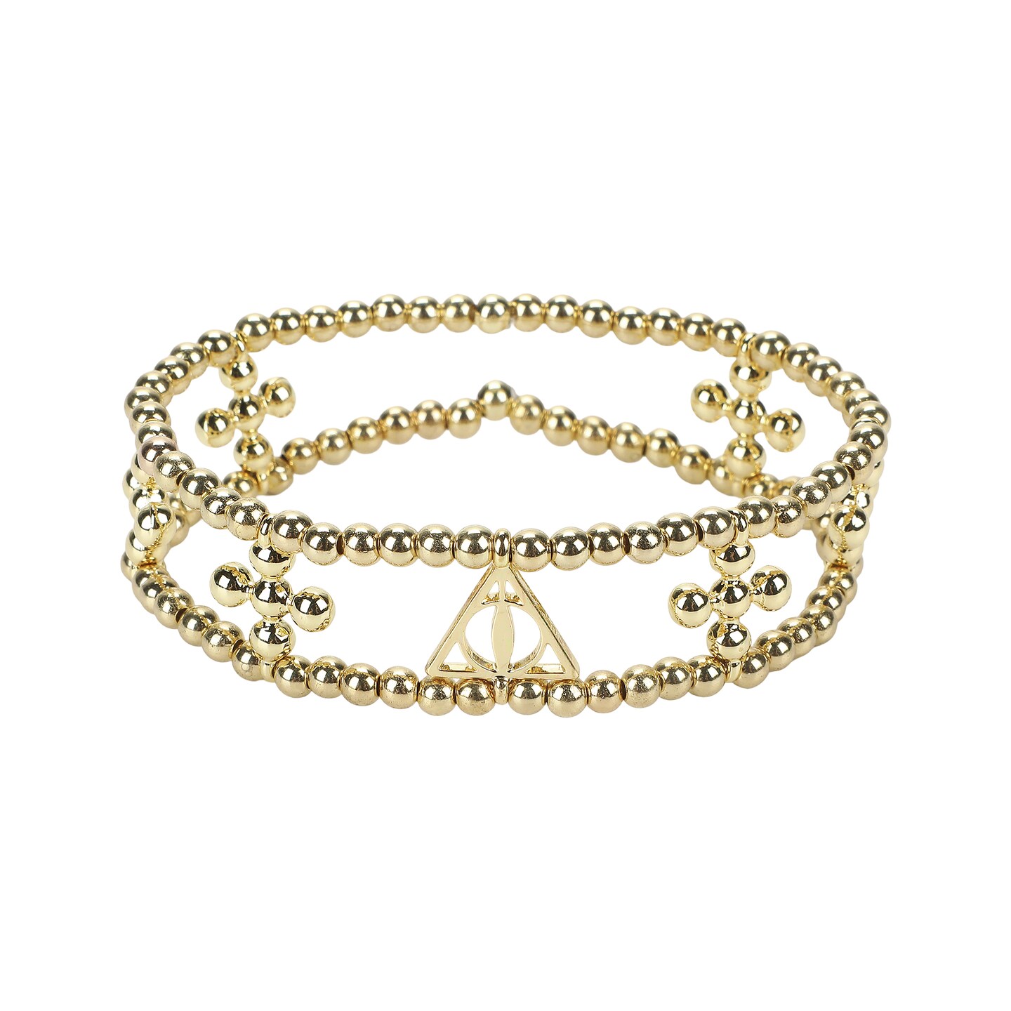 Harry Potter Deathly Hallows and Snitch 3 Pack Adult Bracelet Set