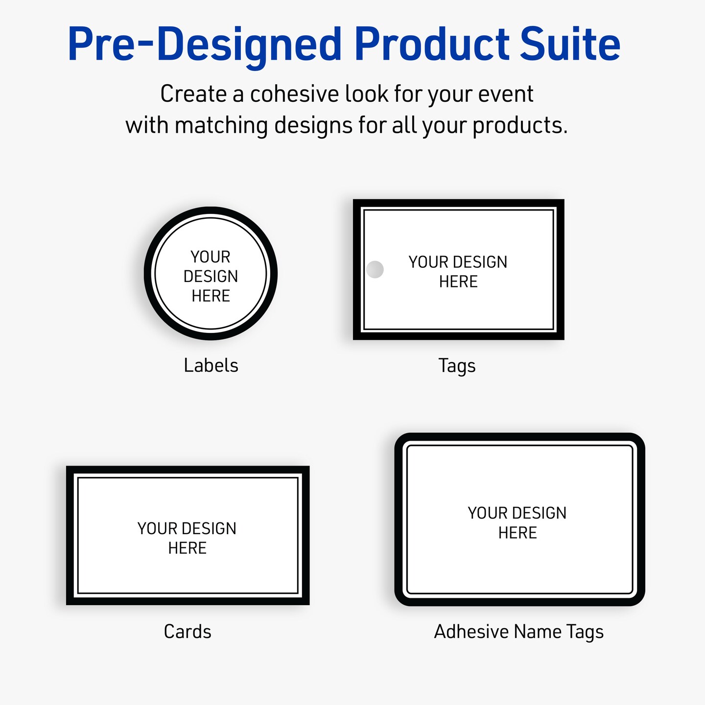 Avery Printable Rectangle Labels, 2" x 3", Glossy White, Pre-printed Double Black Border Design, Sure Feed Technology, Laser & Inkjet Compatible, 160 Total