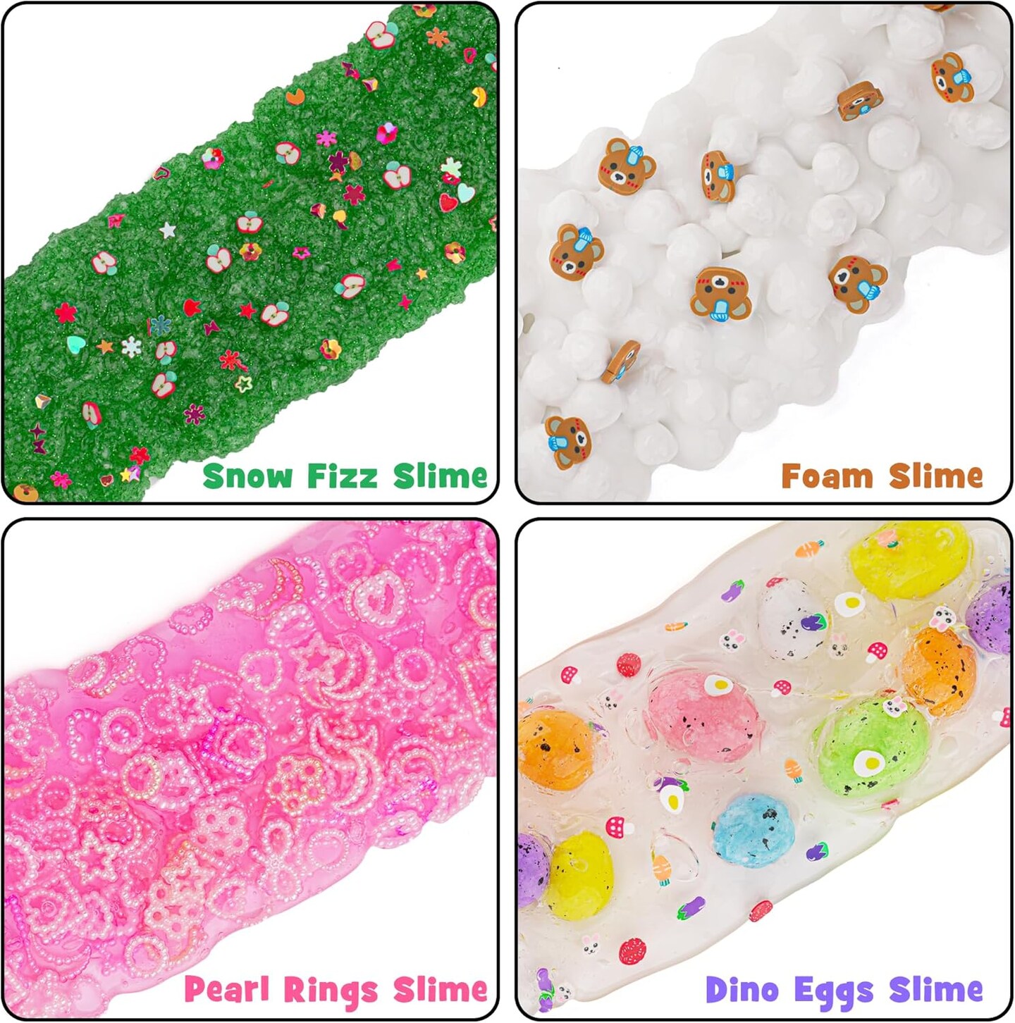 8 Pack Textures Slime Kit (100ml)