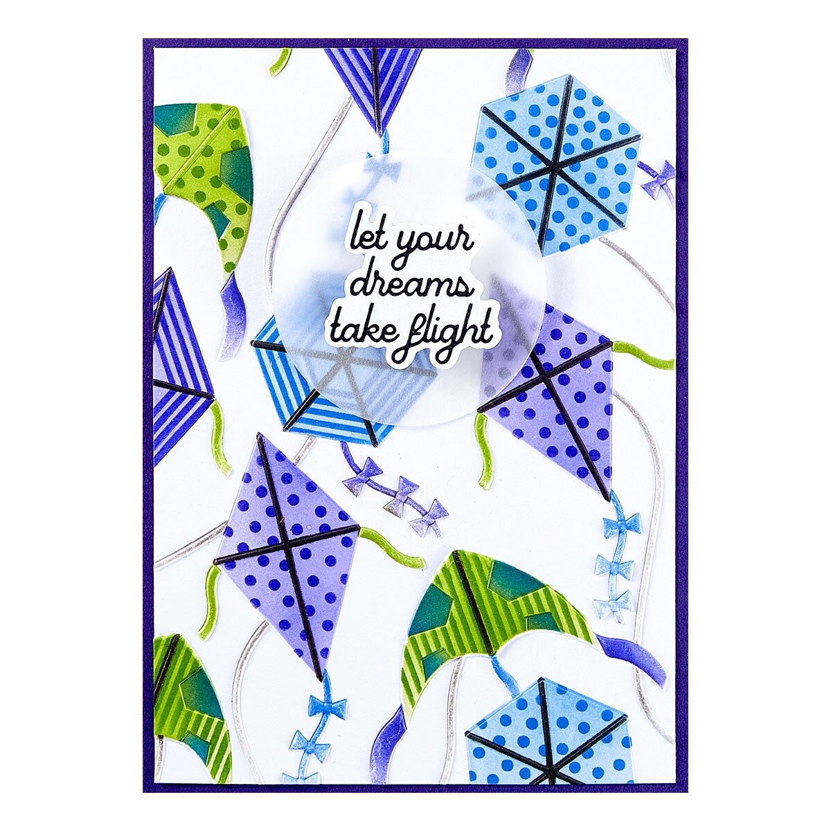 Spellbinders 3D Embossing Folder By Simon Hurley-Flying Kites, Sky's The Limit