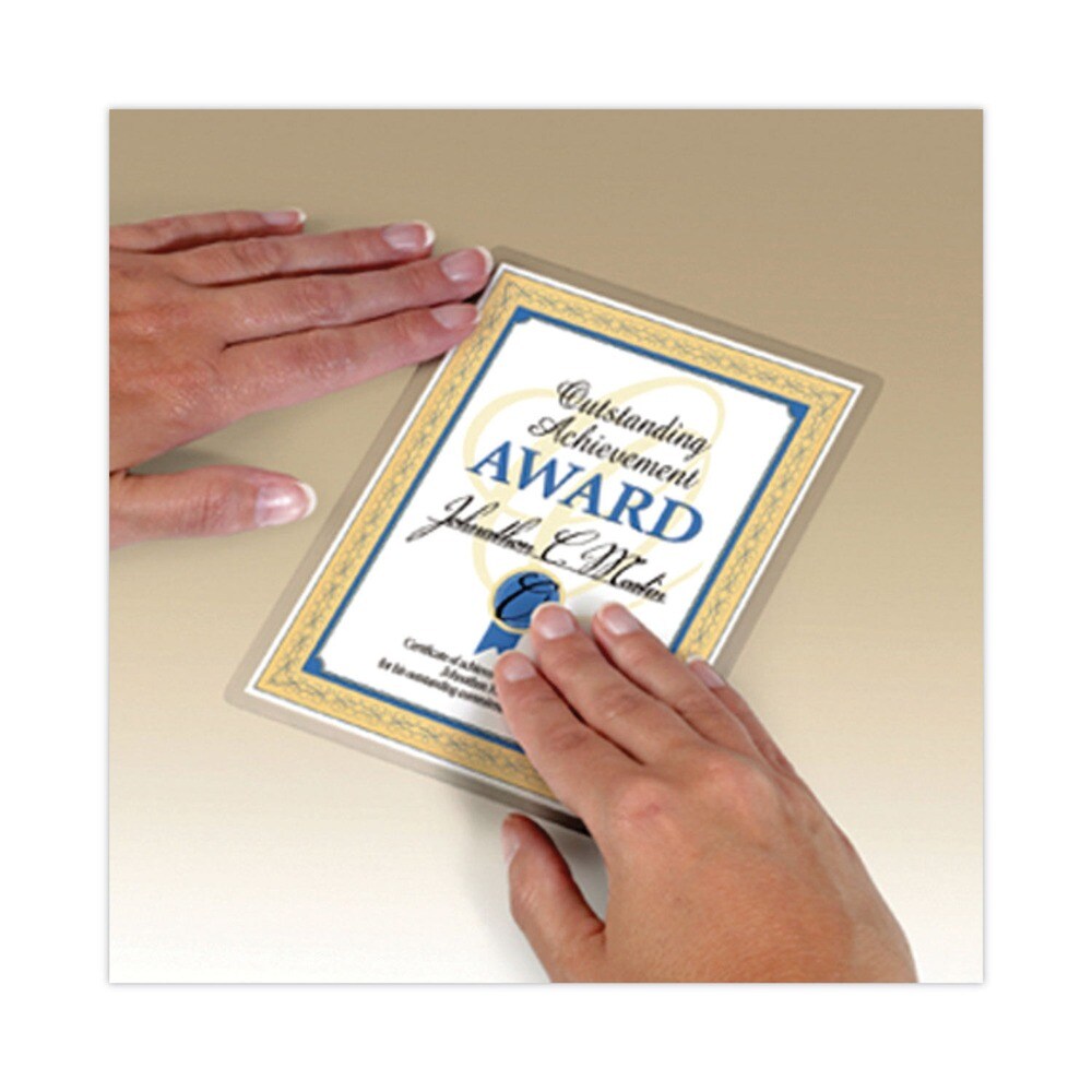 Scotch 9 in. x 11.5 in. 9.5 mil. Self-Sealing Laminating Pouches - Gloss Clear (25/Pack)