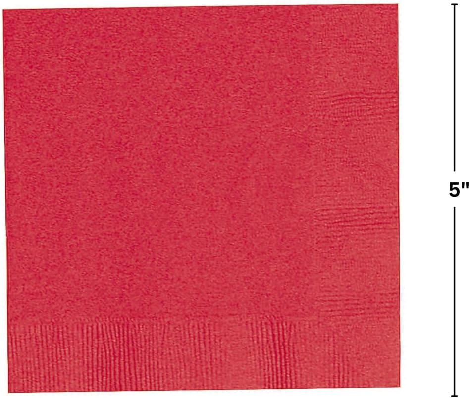 4th of July Solid Color Paper Beverage Napkins Party Supplies - 50 Pc.