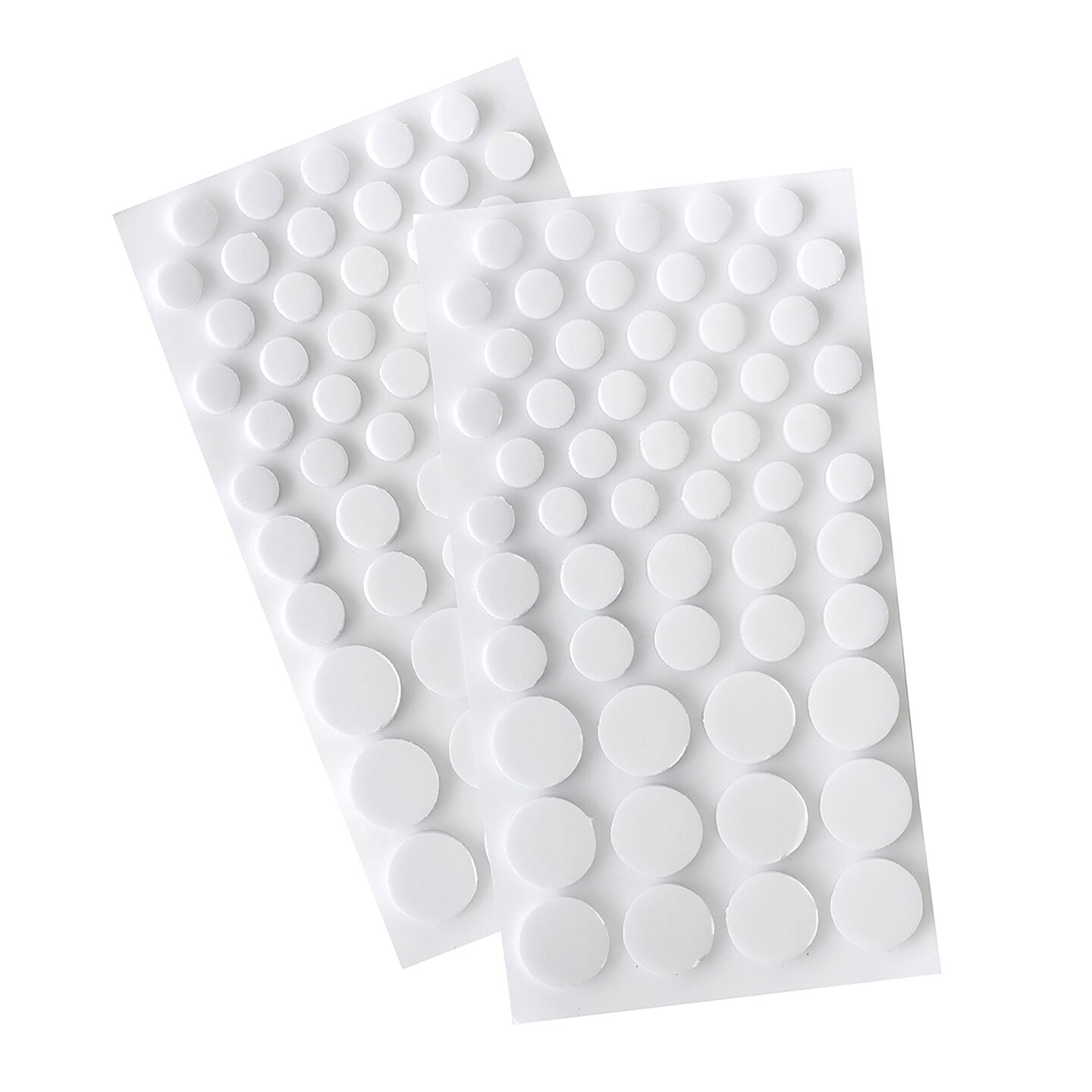 Sticky Thumb Dimensional Adhesive Foam 275/Pkg-White Dots, Assorted Sizes