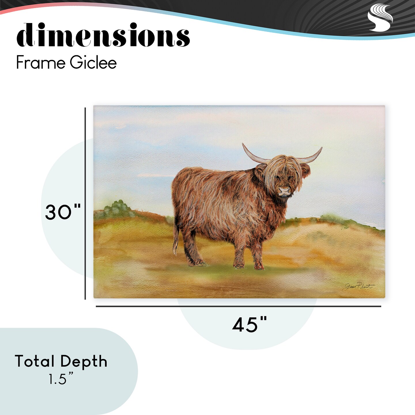 Stupell Industries Farm Animal In Pasture Canvas, design by Jean Plout