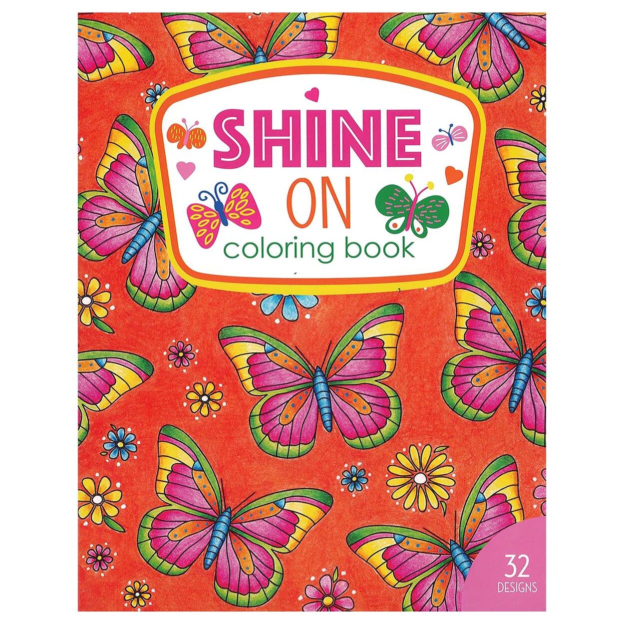 Leisure Arts Shine On Coloring Book – Inspirational Adult Coloring Book for Relaxation and Stress Relief – 64 Positive Quote Designs on Premium Single-Sided Pages