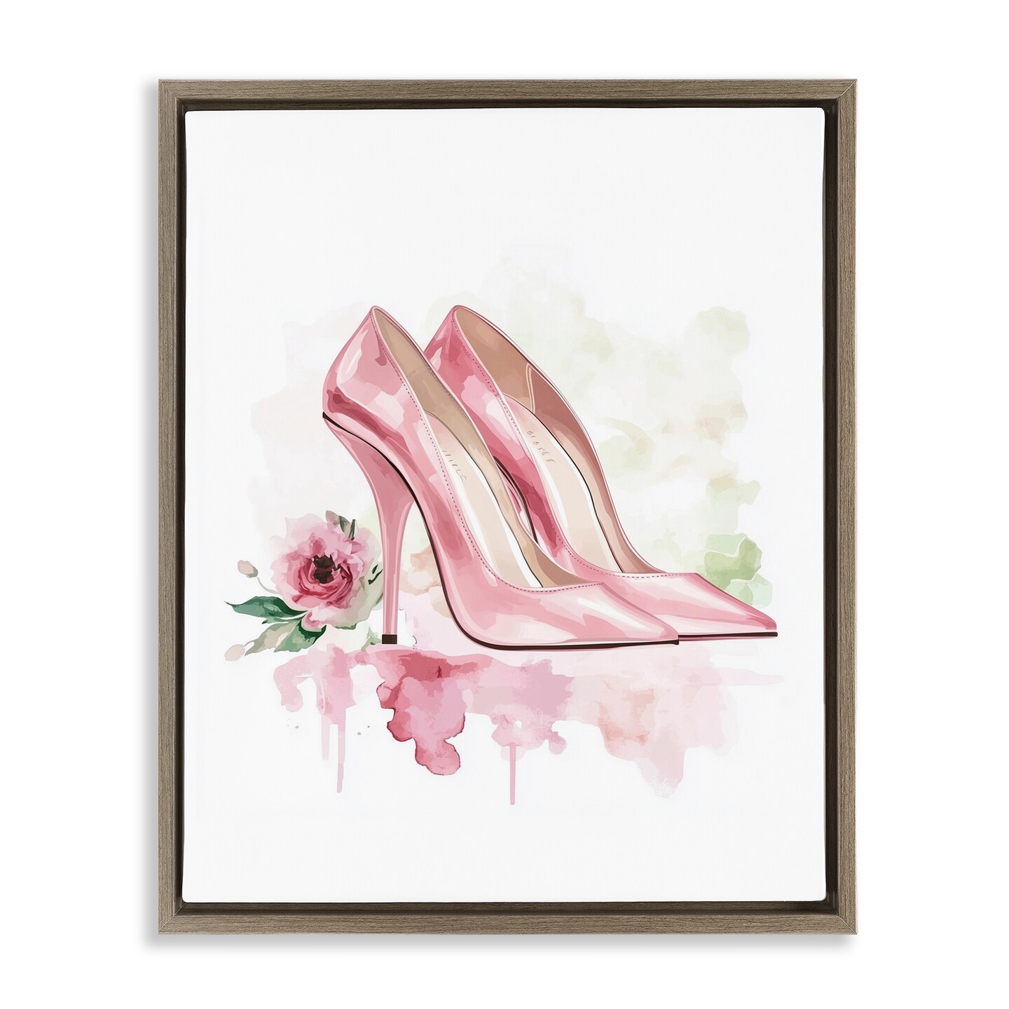 Stupell Industries Rosy Pastel Heels Floating Frame, design by Christine Simpson Art
