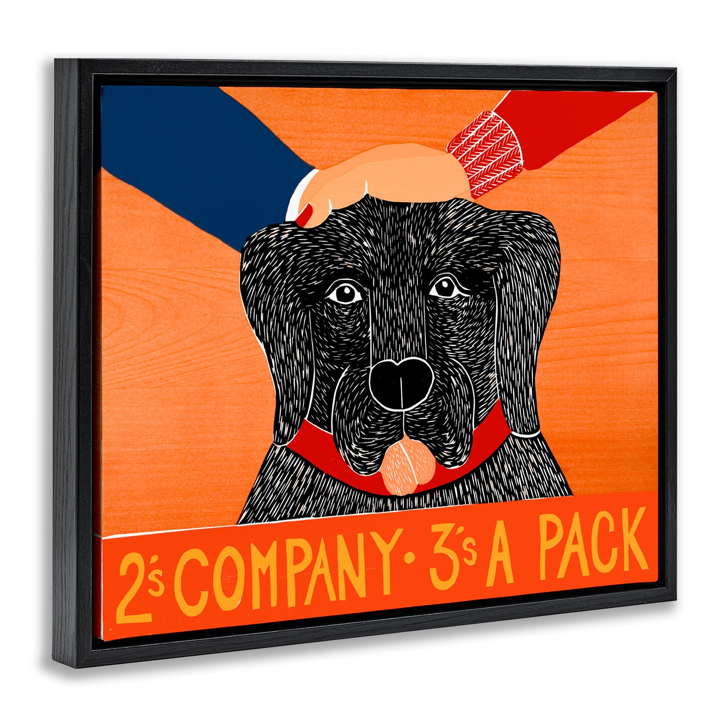 Stupell Industries 2's Company Dog Floating Frame, design by Stephen Huneck