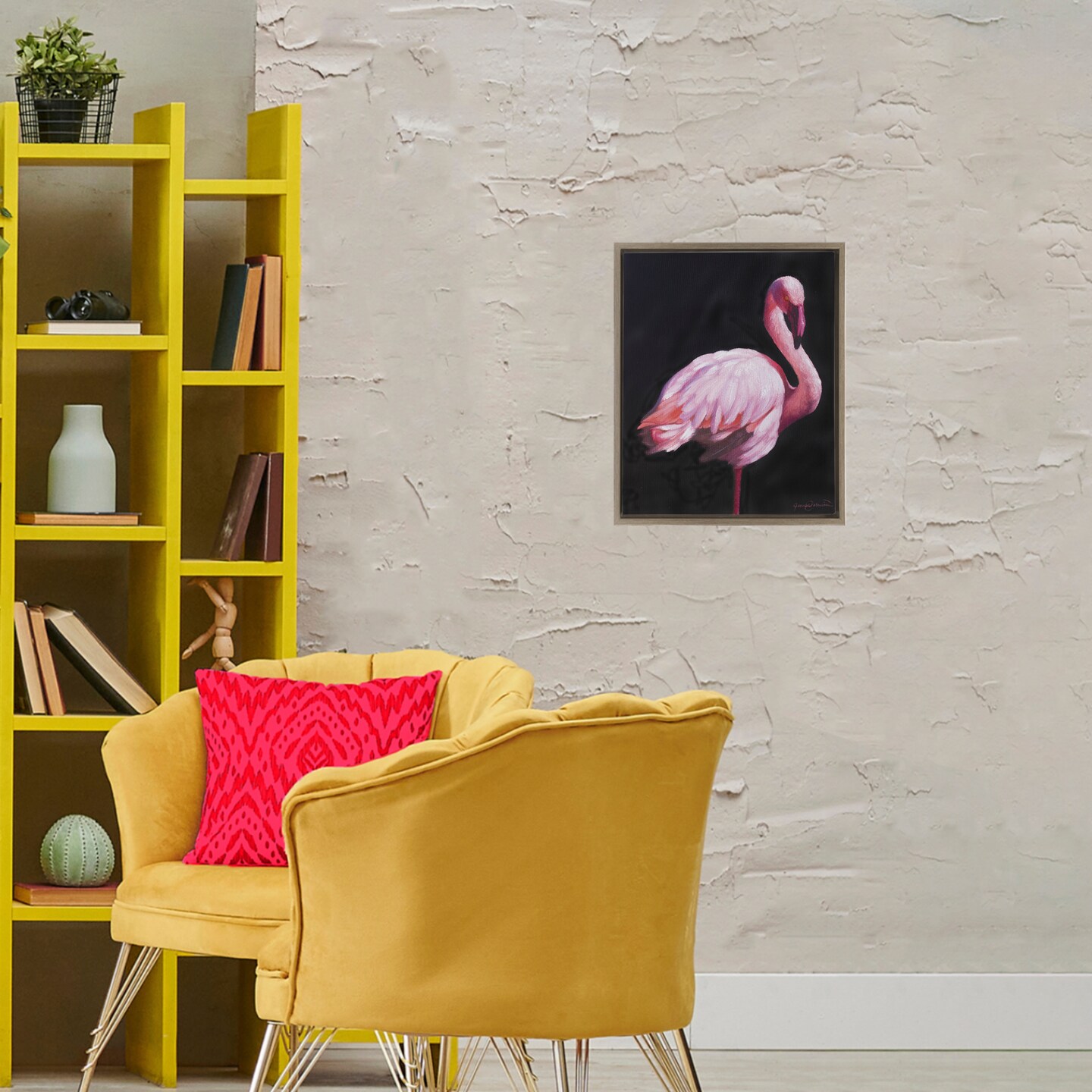 Stupell Industries Elegant & Exotic Flamingo Floating Frame, design by James Corwin
