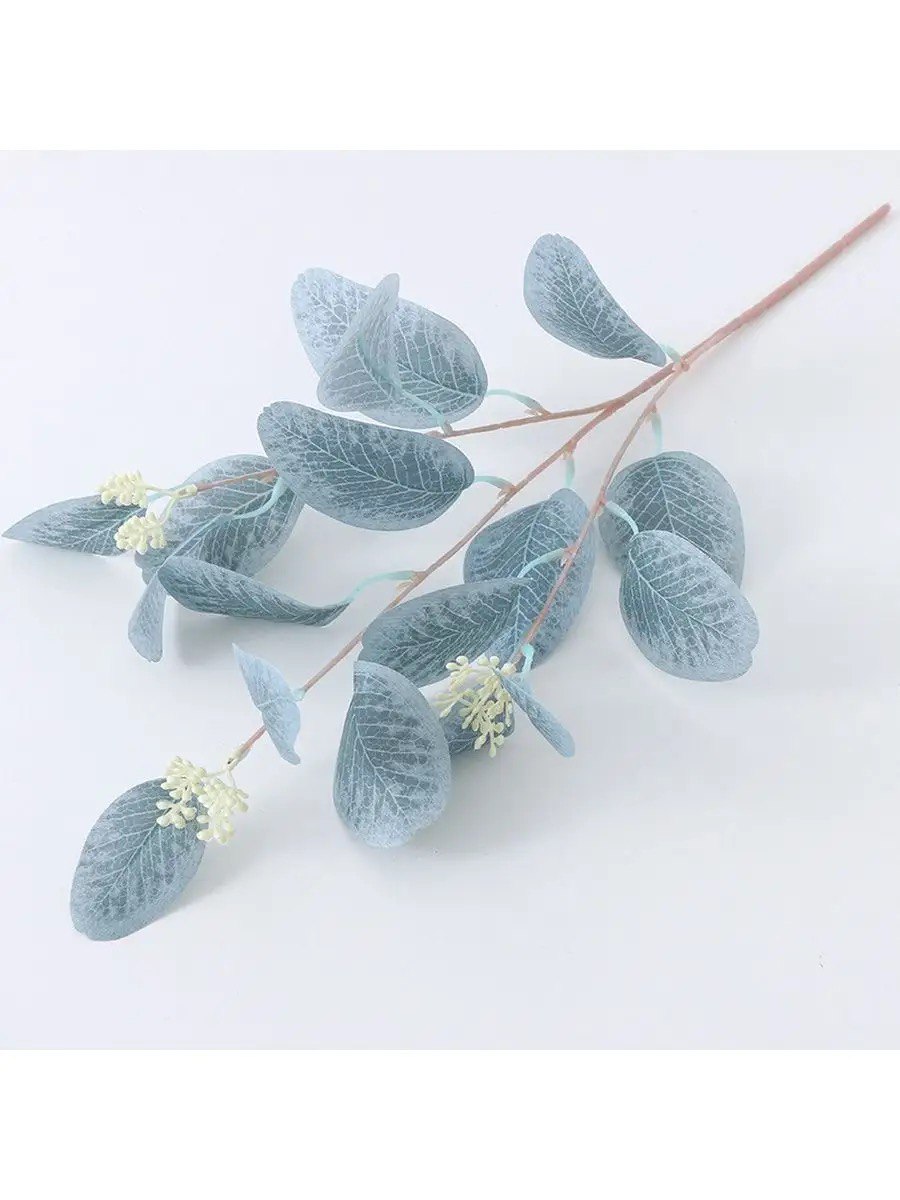 6pcs Artificial Eucalyptus Stems Blue Fake Eucalyptus Leaves Tall Eucalyptus Branches Floral Decorations for Boho Home Decor Flowers Arrangement