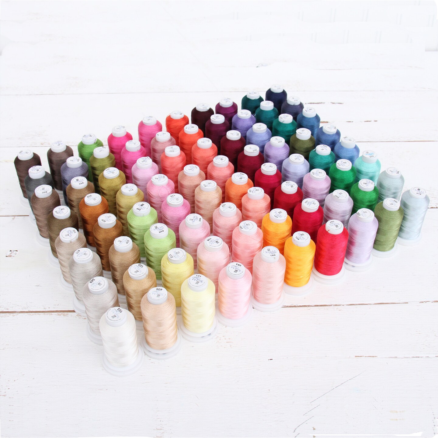 Threadart Polyester Embroidery Machine Thread Sets | 500M Spools 40wt | For Brother Babylock Janome Singer Pfaff Bernina Machines - 7 Sets Available Up to 160