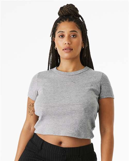 BELLA CANVAS Women’s Micro Rib Baby Tee for Casual Wear & Modern Layering Style