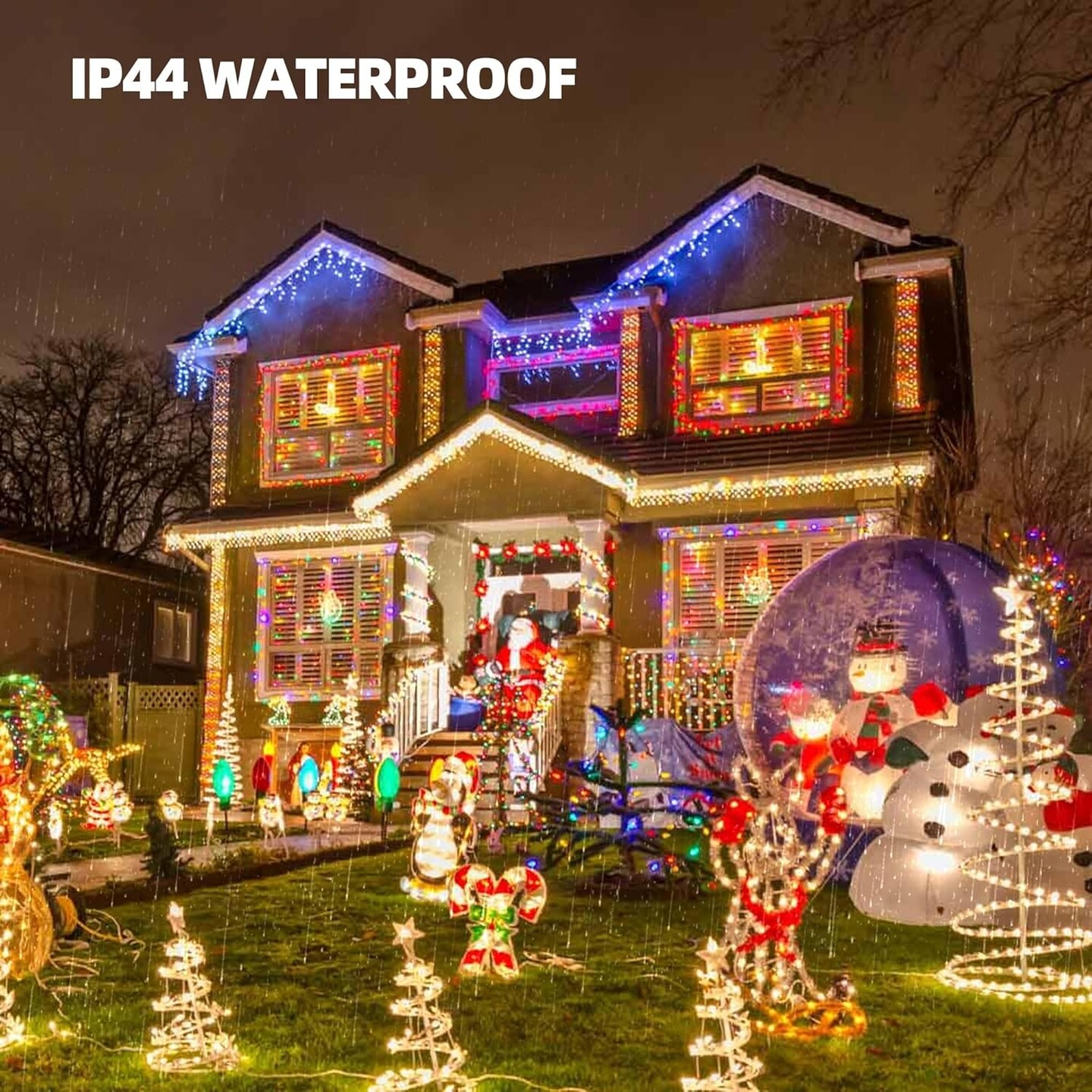 100 Count Warm White Christmas Lights – 20ft Incandescent Mini String Lights with White Wire, Waterproof & Connectable for Indoor & Outdoor Trees, Patios, and Holiday Decor (Warm White)