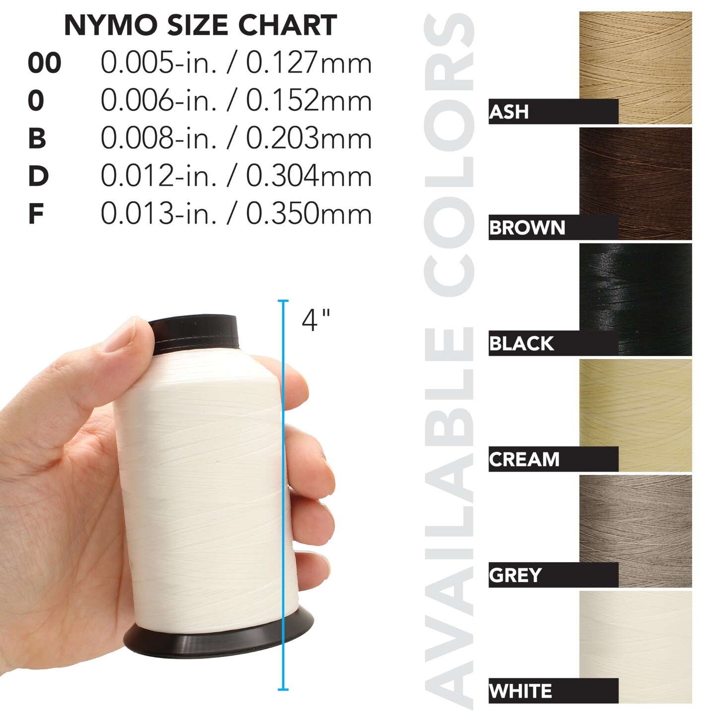 The Beadsmith Nymo Thread - Made of Nylon – Bead Embroidery & Weaving, Off Loom & Loom Work and DIY Craft Projects
