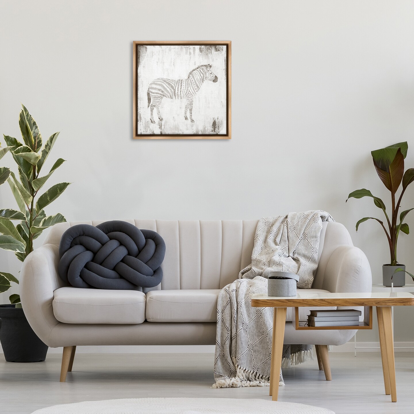 Stupell Industries Boho Striped Zebra Floating Frame By Janet Tava