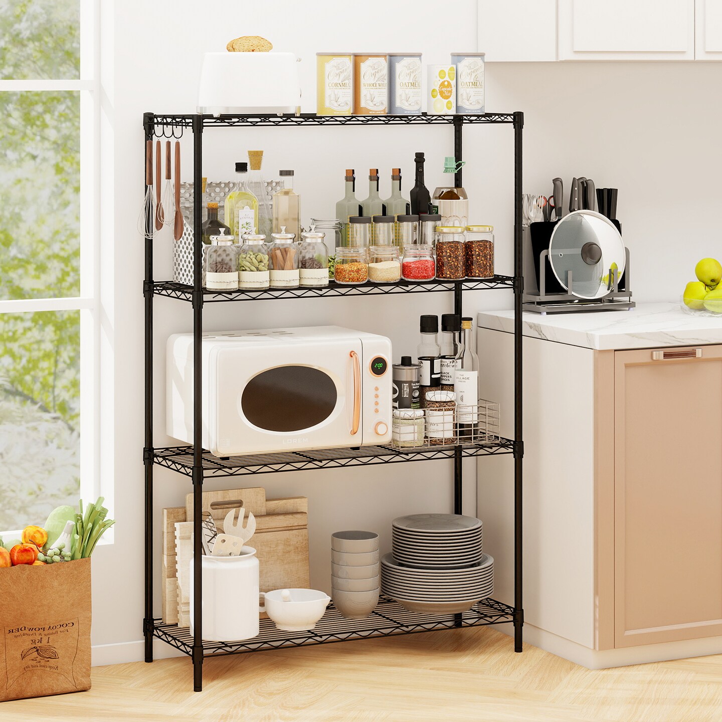 4-Tier Heavy Duty Metal Shelving Rack 1000 lbs Adjustable Storage Organizer