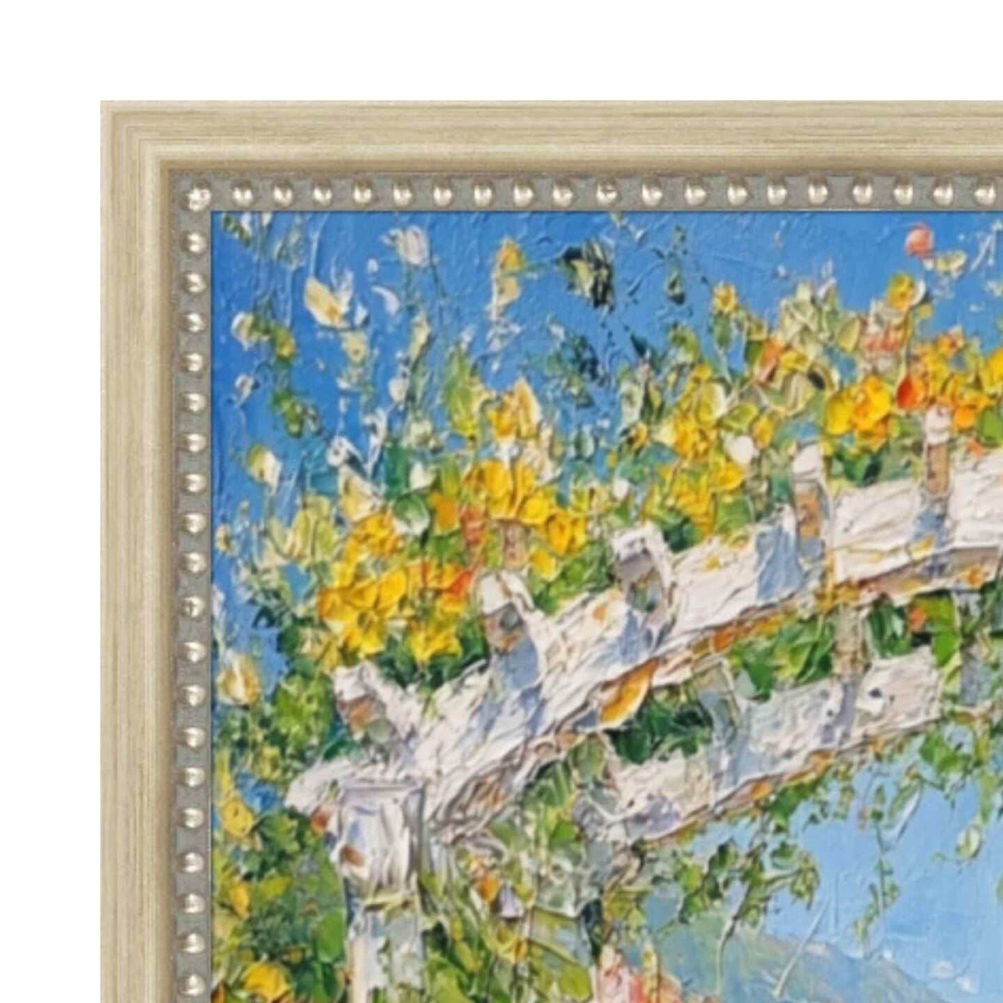 Narrow Beaded Silver Scoop Picture Frame 12x12 frame
