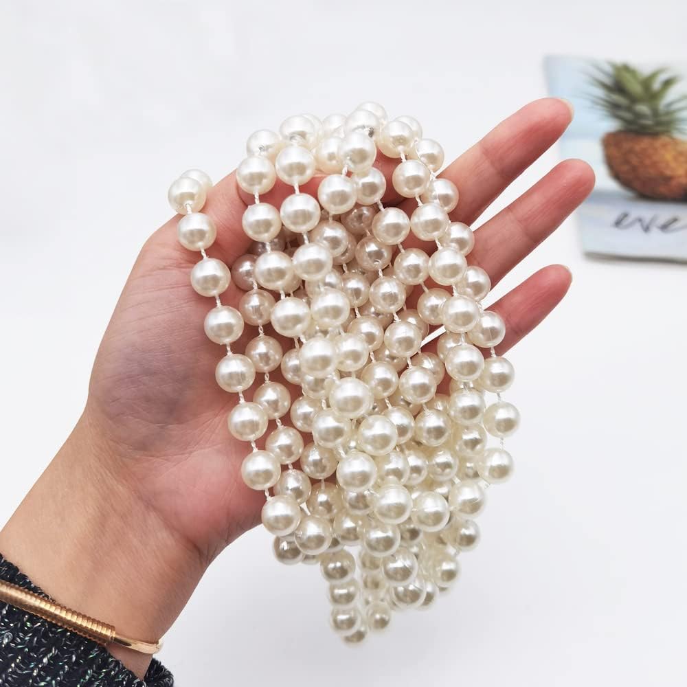 10MM Ivory Faux Pearl Beads 6M Garland Pearl Bead Roll Strand