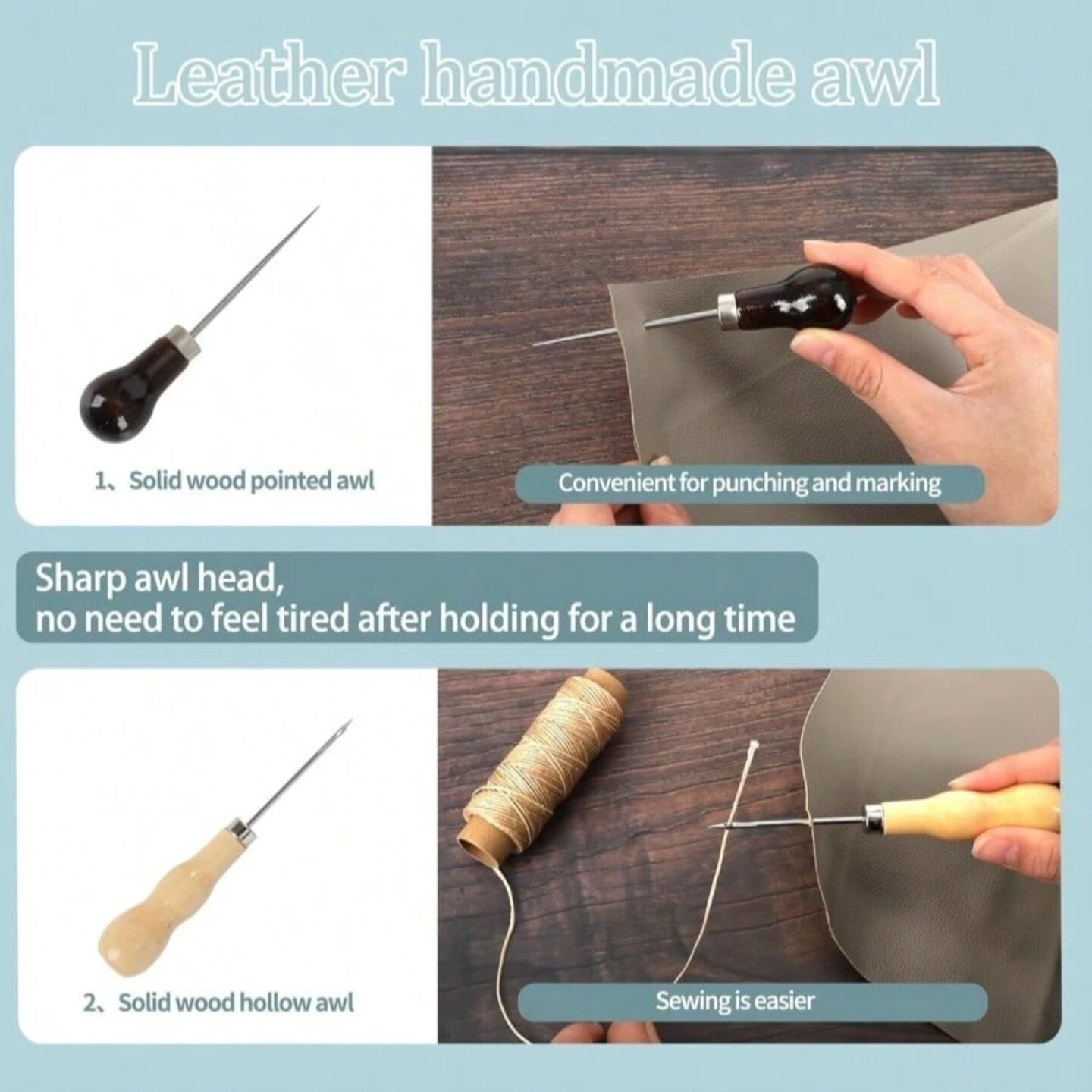 39‑Piece Bookbinding Tools Kit – Bone Folder, Waxed Thread, Awl, Ruler & Supplies for DIY Bookbinding, Paper Crafts & Book Repair