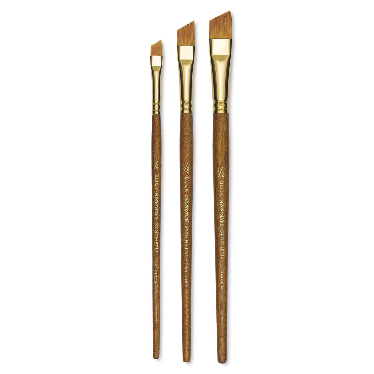 Blick Studio Decorative Brush Set - Angular, Short Handle, Set of 3