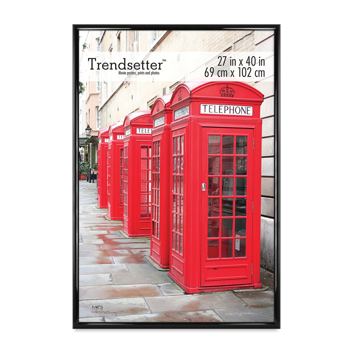 MCS Trendsetter Acrylic Poster Frame - 27" x 40" x 1/4", Black