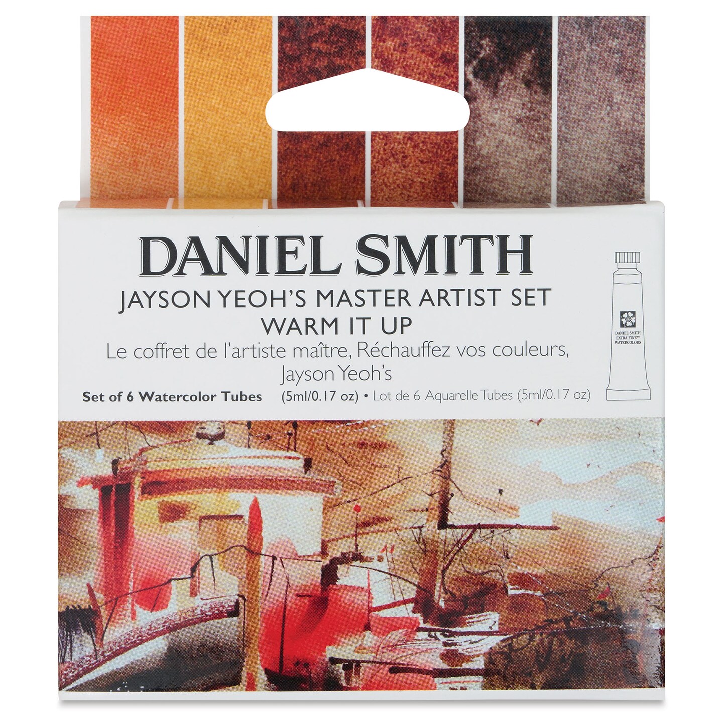 Daniel Smith Extra Fine Watercolor - Set of 6, Jayson Yeoh Master Artist Warm It Up, 5 ml Tubes