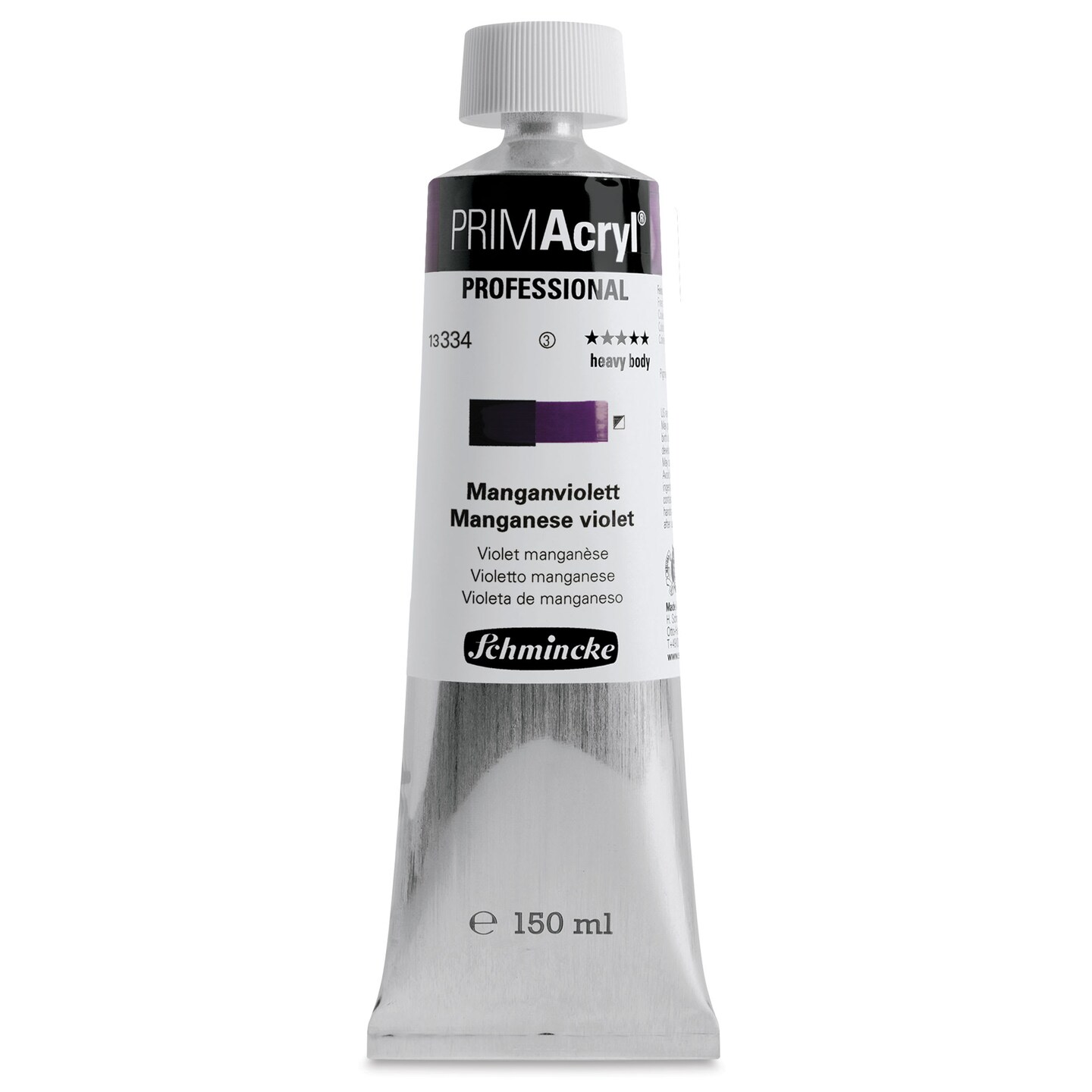 Schmincke Primacryl Professional Acrylic Paint - Manganese Violet, 150 ml Tube