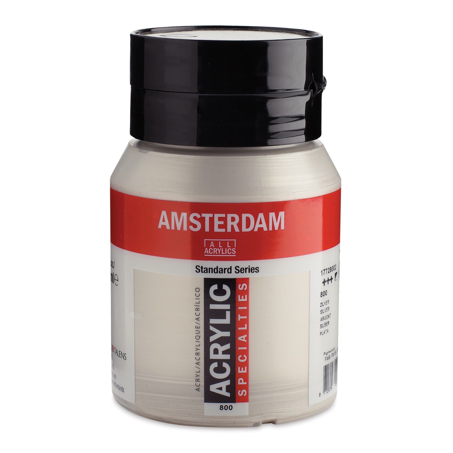 Amsterdam Standard Series Acrylic - Metallic Silver, 500 ml bottle