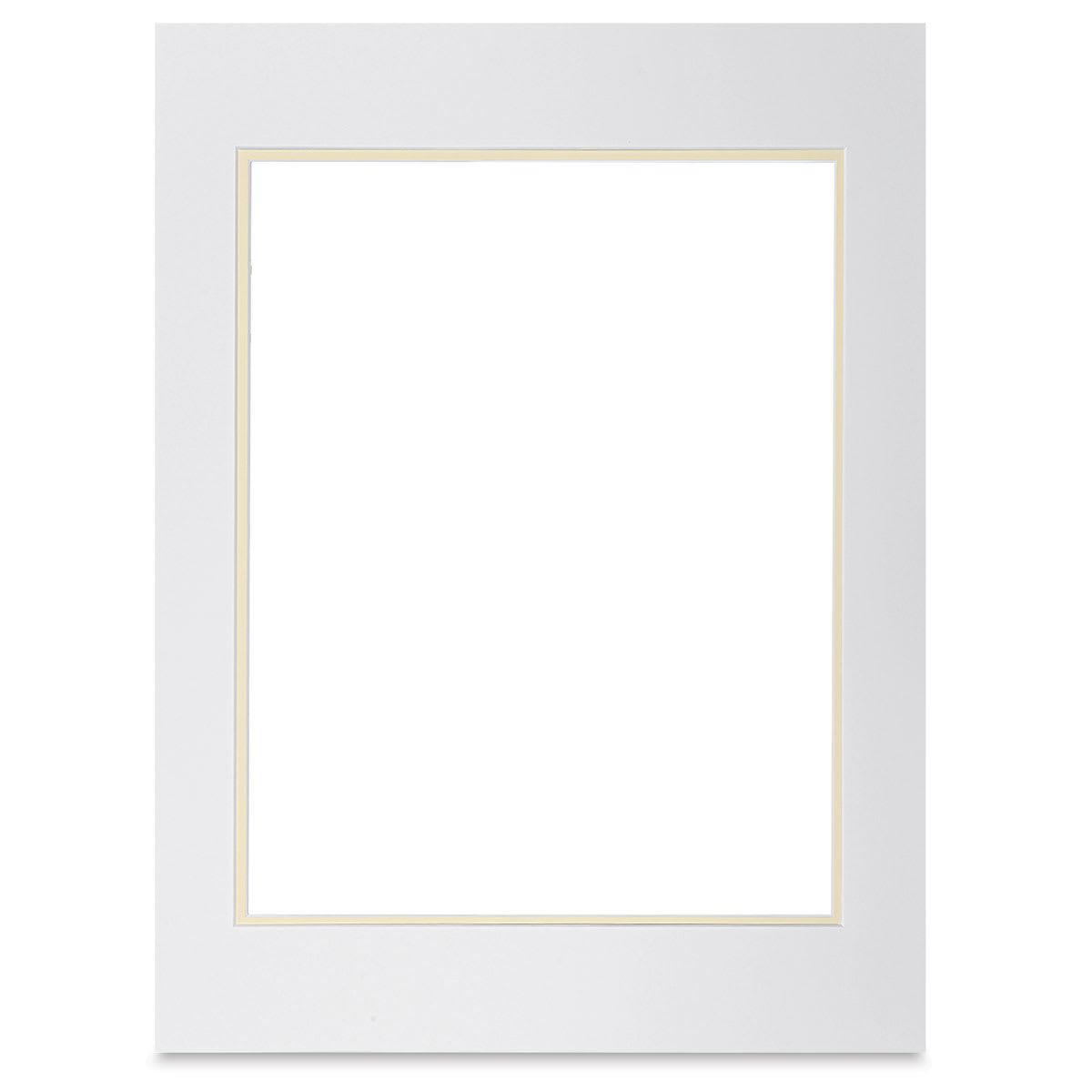 Blick Double Mat - Manor White / Ecru, 18" x 24" (13-1/2" x 17-1/2" Opening)