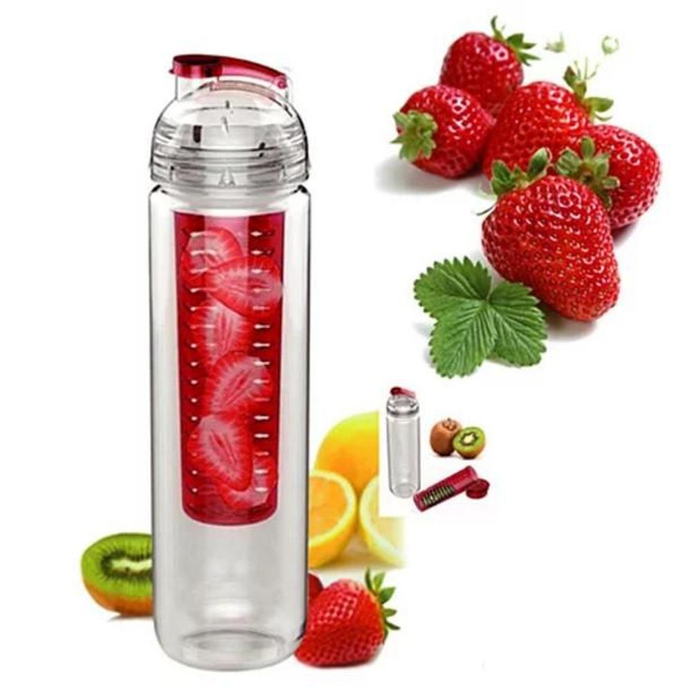 Edge Collections - Dome Fruit Infuser Water Bottle for Flavorful Hydration - 1 Piece, Color: Blue