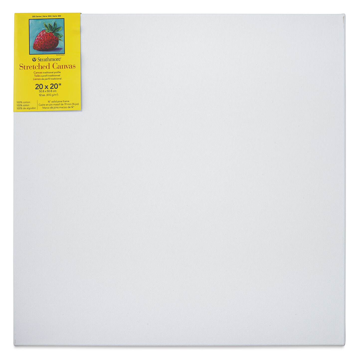Strathmore 300 Series Stretched Cotton Canvas - 3/4" Profile, 20" x 20"