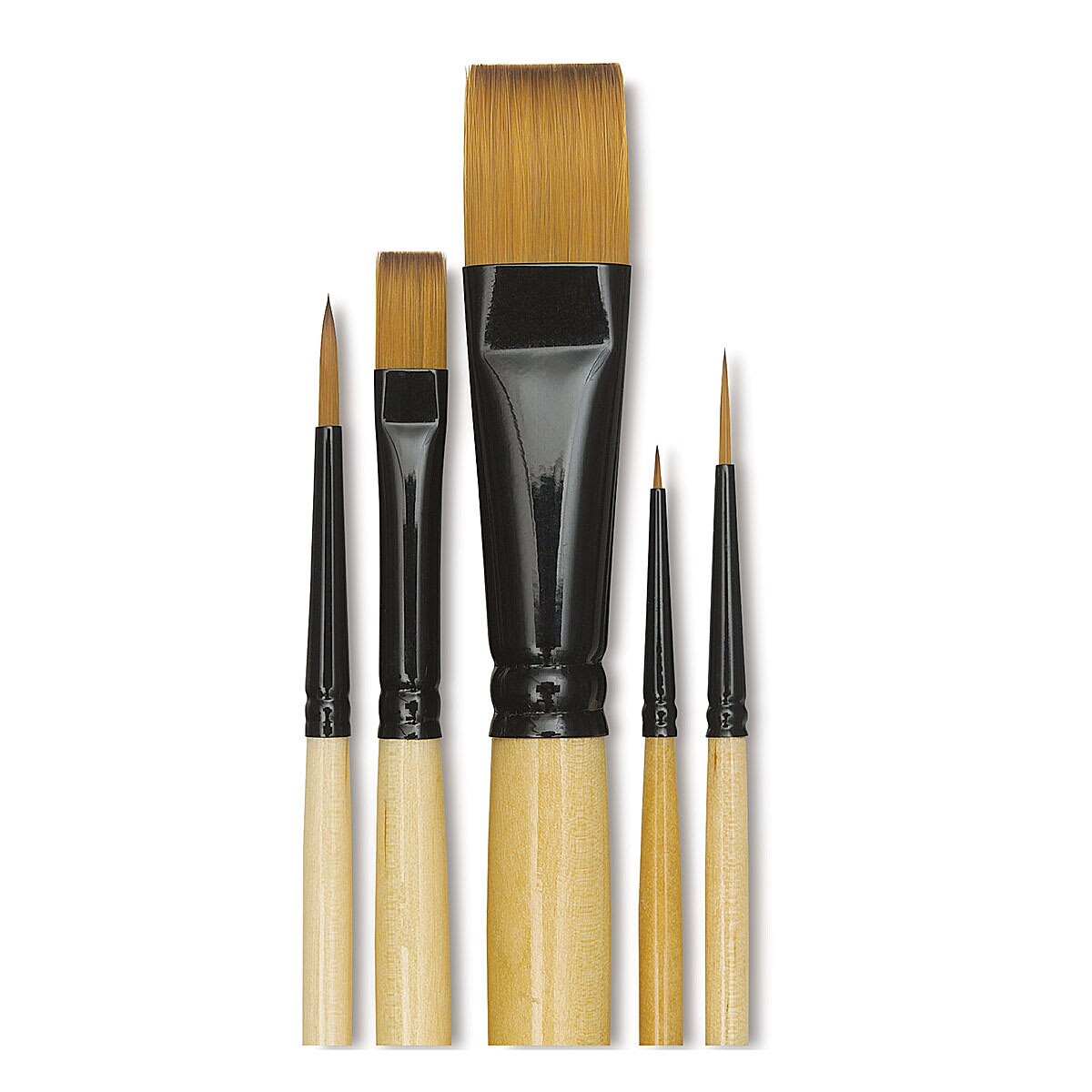 Dynasty Black Gold Decor Set - Decorative Starter Brushes, Set of 5