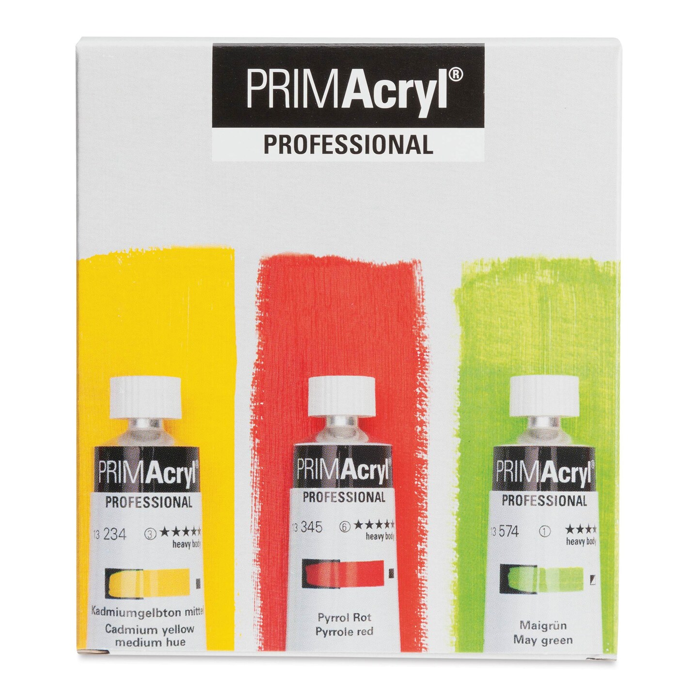 Schmincke Primacryl Professional Acrylics - Set of 3, Intro Colors, 35 ml