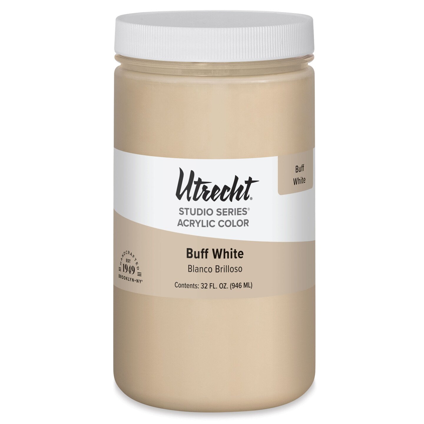 Utrecht Studio Series Acrylic Paint - Buff White, Quart