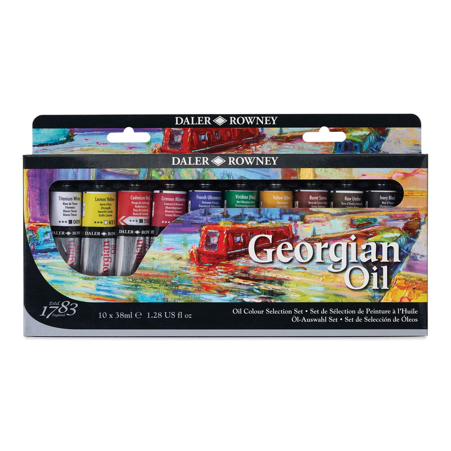 Daler-Rowney Georgian Oil Paint - Set of 10, Selection Set, 38 ml Tubes